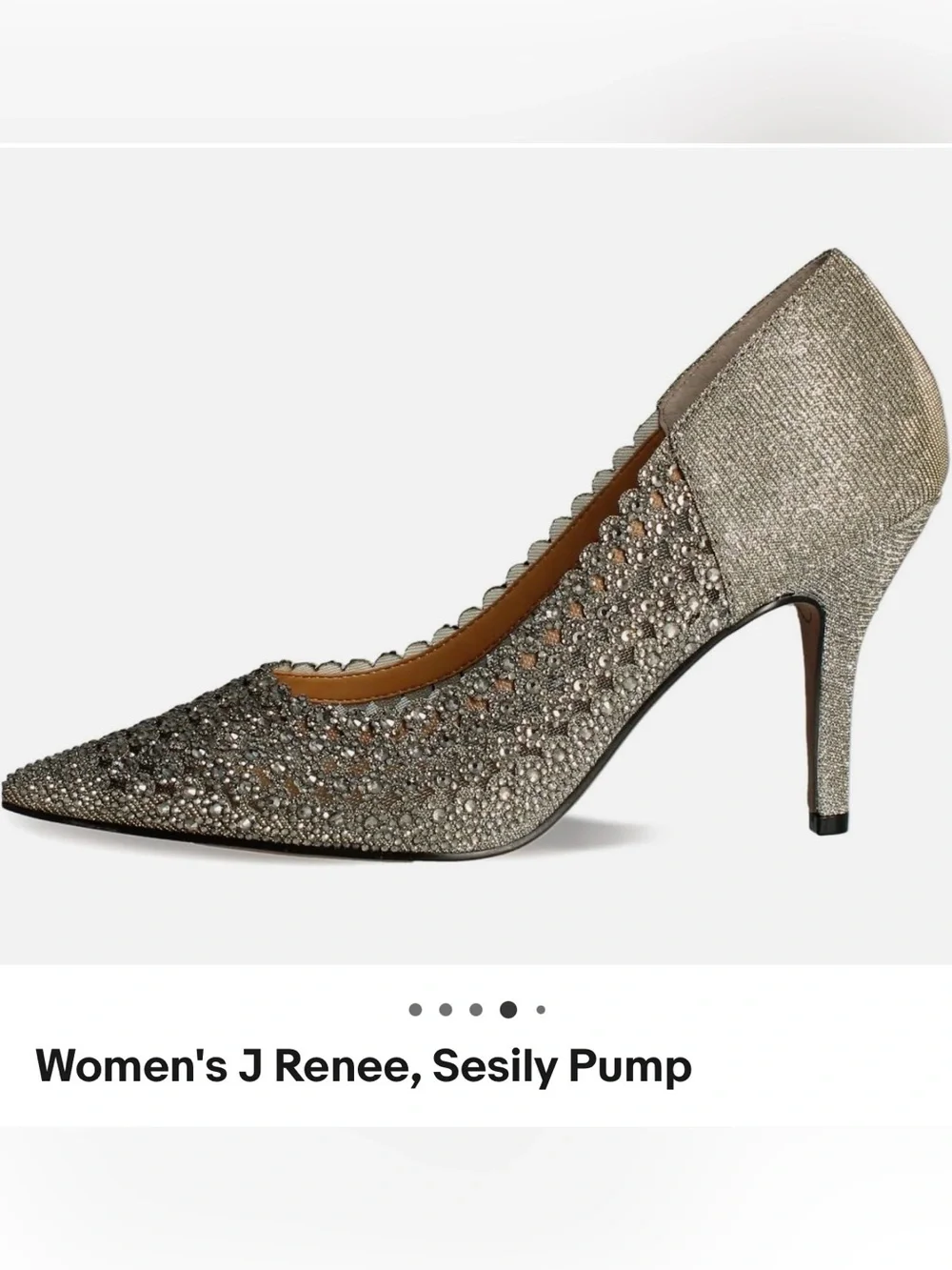 J RENEE Sesily Embellished Pointed-Toe Pump. NIB